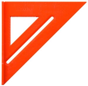 irwin tools rafter square, hi-vis, 8-inch (1794466) , orange
