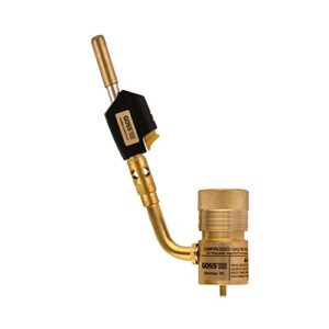 goss ght-100l soldering brazing hand torch with hot turbine flame and piezo lighter tip