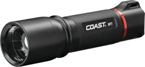 coast® hp7 650 lumen focusing led flashlight with slide focus® and beam lock®, black