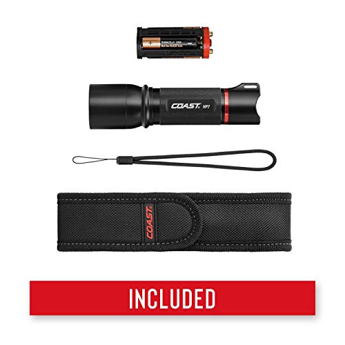 COAST® HP7 650 Lumen Focusing LED Flashlight with SLIDE FOCUS® and BEAM LOCK®, Black