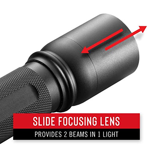 COAST® HP7 650 Lumen Focusing LED Flashlight with SLIDE FOCUS® and BEAM LOCK®, Black