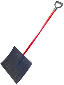 hbc lightweight & durable 48" long 17" wide poly snow shovel & pusher with steel handle