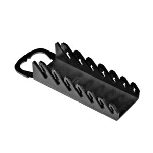 ernst manufacturing gripper stubby wrench organizer, 7 tool, black