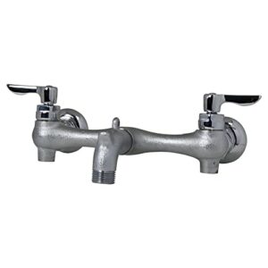 american standard 8350.235.004 exposed yoke wall-mount utility faucet with metal lever handles, rough chrome