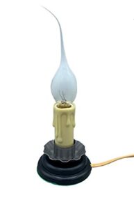 creative hobbies® rustic country candle lamp, 5 in, on/off switch, metal trim, plug-in