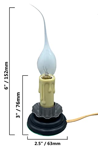 Creative Hobbies® Rustic Country Candle Lamp, 5 in, On/Off Switch, Metal Trim, Plug-in