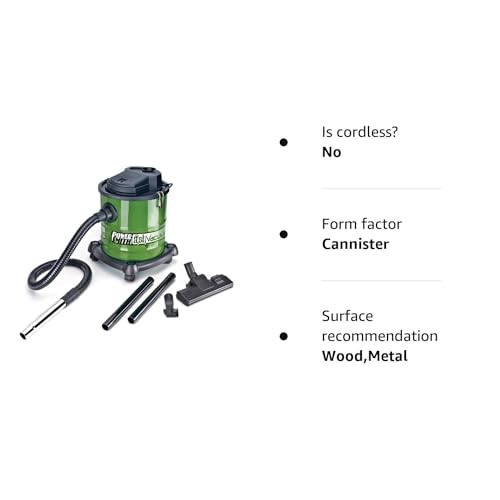 PowerSmith PAVC101 10 Amp Ash Vacuum,Green / Black