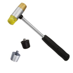 gunsmithing hammer with 4 tips, gunsmithing tools for jewelry, wood, gunsmithing & furniture assembly – robust & non-slip steel handle