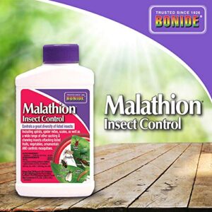 Bonide Malathion Insect Control, 8 oz Ready-to-Mix Concentrate Bug & Spider Mite Killer for Outdoor Garden Use