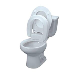 Maddak Inc. Maddak 72571-1005 Ableware Hinged Elevated Toilet Seat, Elongated, white