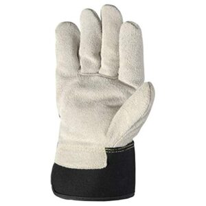 Wells Lamont Men's Heavy Duty Leather Palm Winter Work Gloves with Safety Cuff (Wells Lamont 5130XL), Black