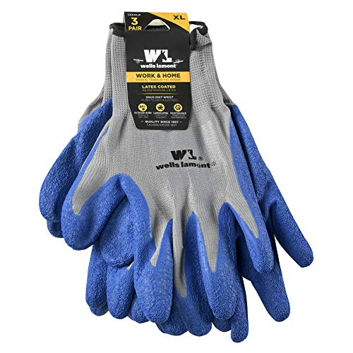 Wells Lamont mens 3 Pair Pack work gloves, Grey, X-Large Pack of US