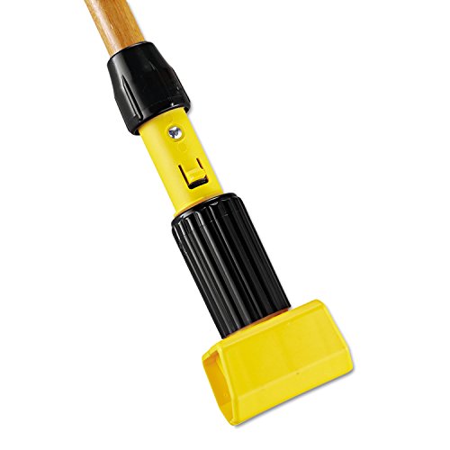 Rubbermaid Commercial H216 Gripper Hardwood Mop Handle, 1 1/8 Dia X 60, Natural/Yellow