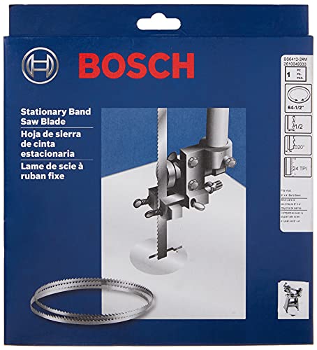 BOSCH BS6412-24M 64-1/2 In. 24 TPI Metal Cutting Stationary Band Saw Blade Ideal for Applications in Metal