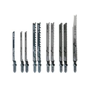 bosch t10rc 10-piece t-shank jig saw blade set optimized for extra-clean wood cutting set