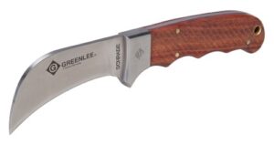 greenlee fixed blade knife, hawk bill, 10.8 in, brwn