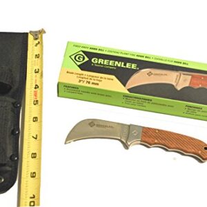 Greenlee Fixed Blade Knife, Hawk Bill, 10.8 In, Brwn