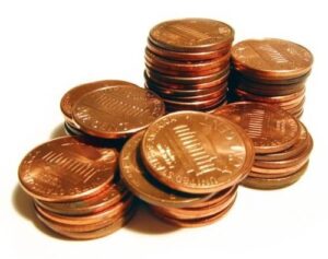 10 pounds (10 lbs; 4.5 kg) copper pennies 1909-1982 usa american coins currency 4.5 kilograms