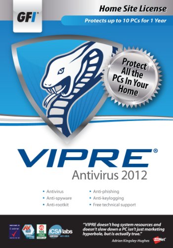 GFI Software VIPRE AV 2012 - Home Site License 1 Year [Old Version]