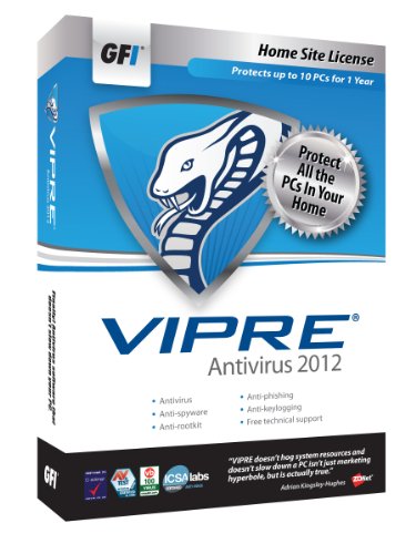 GFI Software VIPRE AV 2012 - Home Site License 1 Year [Old Version]