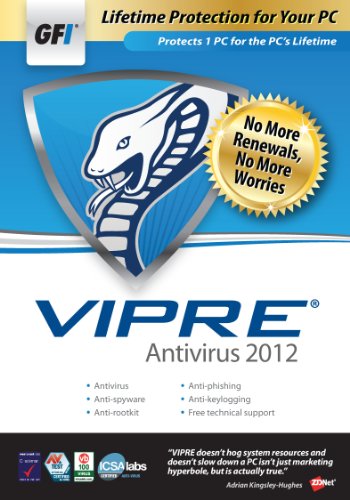 GFI Software VIPRE AV 2012 - 1PC Lifetime [Old Version]