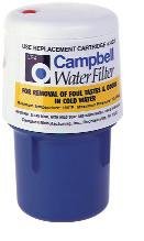 campbell manufacturing compact undersink opaque housing with cartridge 7-3/8" tall 1/2" inlet cf4