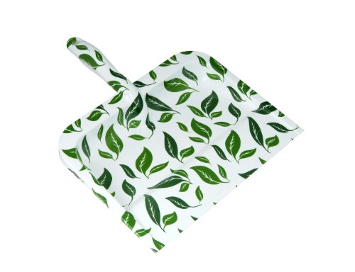 Superio Broom and Dustpan Set Leaf Design Print, Durable Home and Kitchen Broom With A Matching Dust Pan, Durable Material Heavy Duty