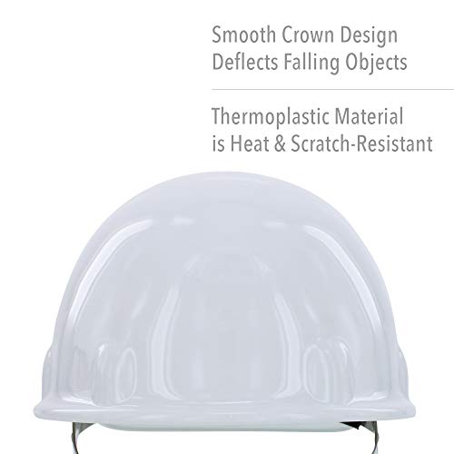 Fibre-Metal by Honeywell E2RW01A000 SuperEight Thermoplastic Cap-Style Hard Hat with 8-Point Ratchet Suspension, White, Medium