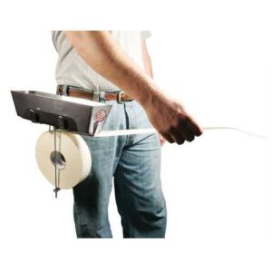 Drywall Mud Pan Holder and Tape Spool - Hooks to Belt for Hands-Free Taping (Pan & Tape Holder)