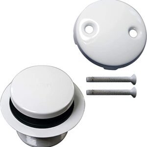 Westbrass 593244-50 White 1-1/2" Tubular Tip Toe Bath Waste Drain Kit, Powder Coat White