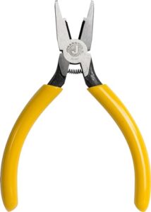 jonard tools jic-891 connector crimping plier with side cutter, 5-13/16" length,yellow
