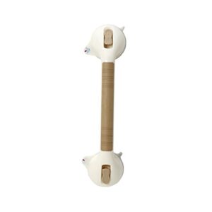 DMI Suction Cub Grab Bars for Bathroom, Shower Grab Bar, Shower Handles for Elderly, Grab Bars for Bathtubs and Showers, Suction Grab Bar for Shower, Tub Grab Bar, 16 Inch, Sand