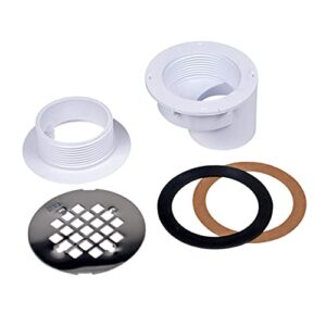 Oatey 2 in. Offset PVC Shower Drain with Stainless Steel Strainer