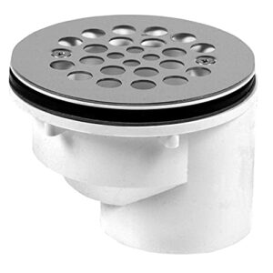 Oatey 2 in. Offset PVC Shower Drain with Stainless Steel Strainer