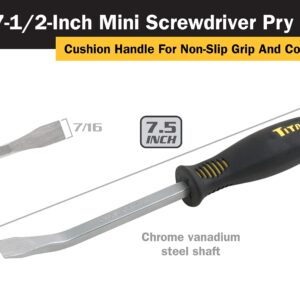 Titan 11512 7-1/2-Inch Mini Screwdriver Pry Bar