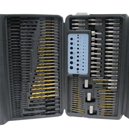 204 Piece Professional Drill Bit Set- Complete Wood Metal Masonry Kit