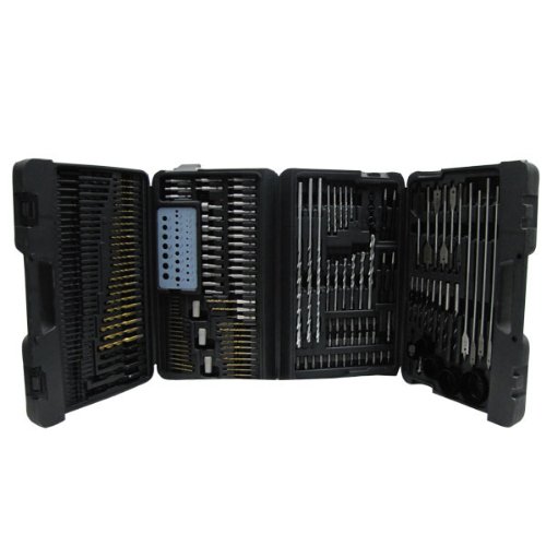 204 Piece Professional Drill Bit Set- Complete Wood Metal Masonry Kit