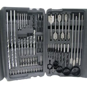 204 Piece Professional Drill Bit Set- Complete Wood Metal Masonry Kit