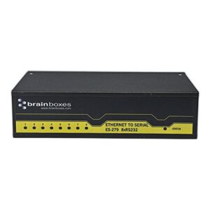 Brainboxes Device Server - 8 Ports - 10Mb LAN, 100Mb LAN, RS-232 (ES-279)