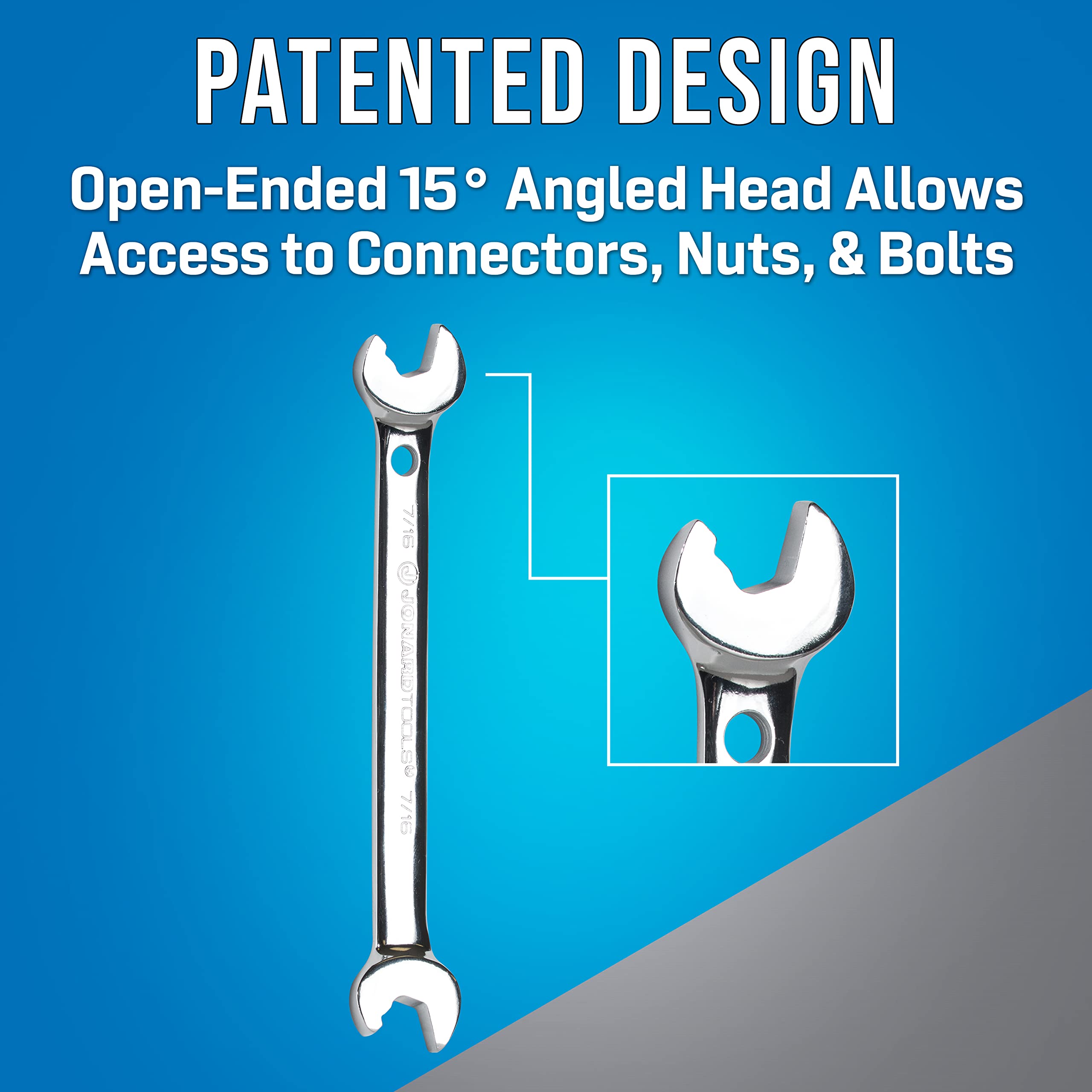 Jonard Tools ASW-716, Double Ended Speed Wrench, Angled Head, 7/16"