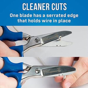 Jonard Tools ES-1964ERG Stainless Steel Electrician Scissors, For Heavy Duty Use With Ergonomic Handle