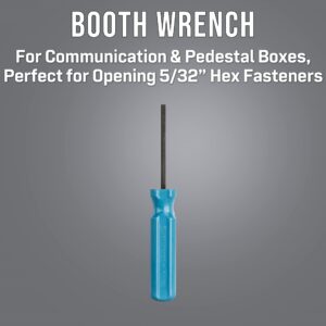 Jonard BW-532-3 Hex Booth Wrench Tamperproof Screwdriver, 5/32" Head, 6" Length