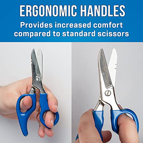 Jonard Tools ES-1964ERG Stainless Steel Electrician Scissors, For Heavy Duty Use With Ergonomic Handle