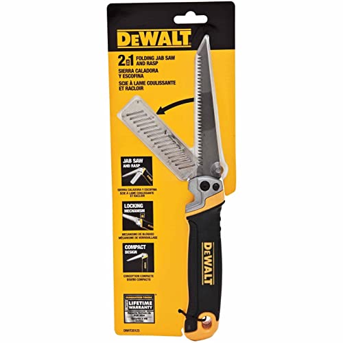 DEWALT DWHT20123 2-in-1 Folding Jab Saw/Rasp Blade Combo , Black