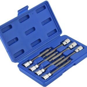 NEIKO 10080A 3/8” Drive Extra Long Torx Star Bit Socket Set | 7 Piece | T10 to T40 | 4-3/8” Length