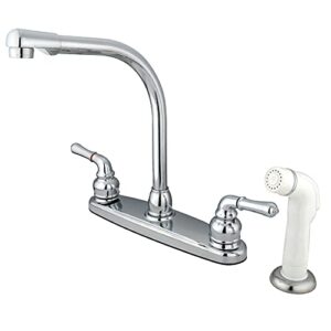 kingston brass kb751 magellan 8" centerset kitchen faucet, 7" spout reach, polished chrome