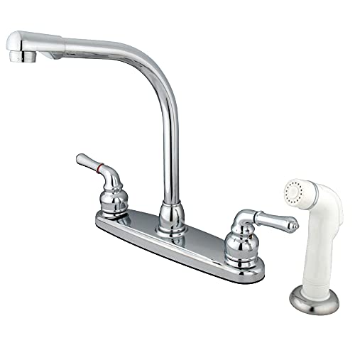 Kingston Brass KB751 Magellan 8" Centerset Kitchen Faucet, 7" Spout Reach, Polished Chrome