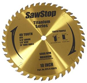 sawstop circular saw blade, 40 teeth, wood