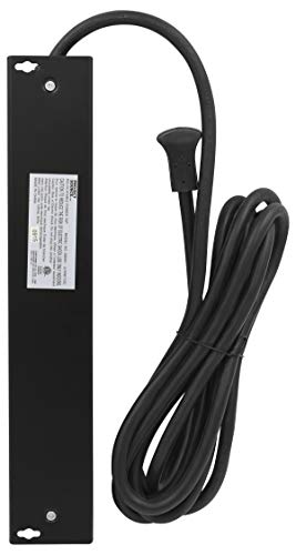 Prime Wire & Cable PB801120 6-Outlet Metal Power Strip with 14-3 SJT 10-Feet Cord,Black