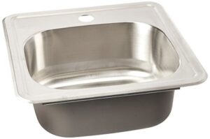 wells stainless steel single bowl topmount kitchen sink 1515-6